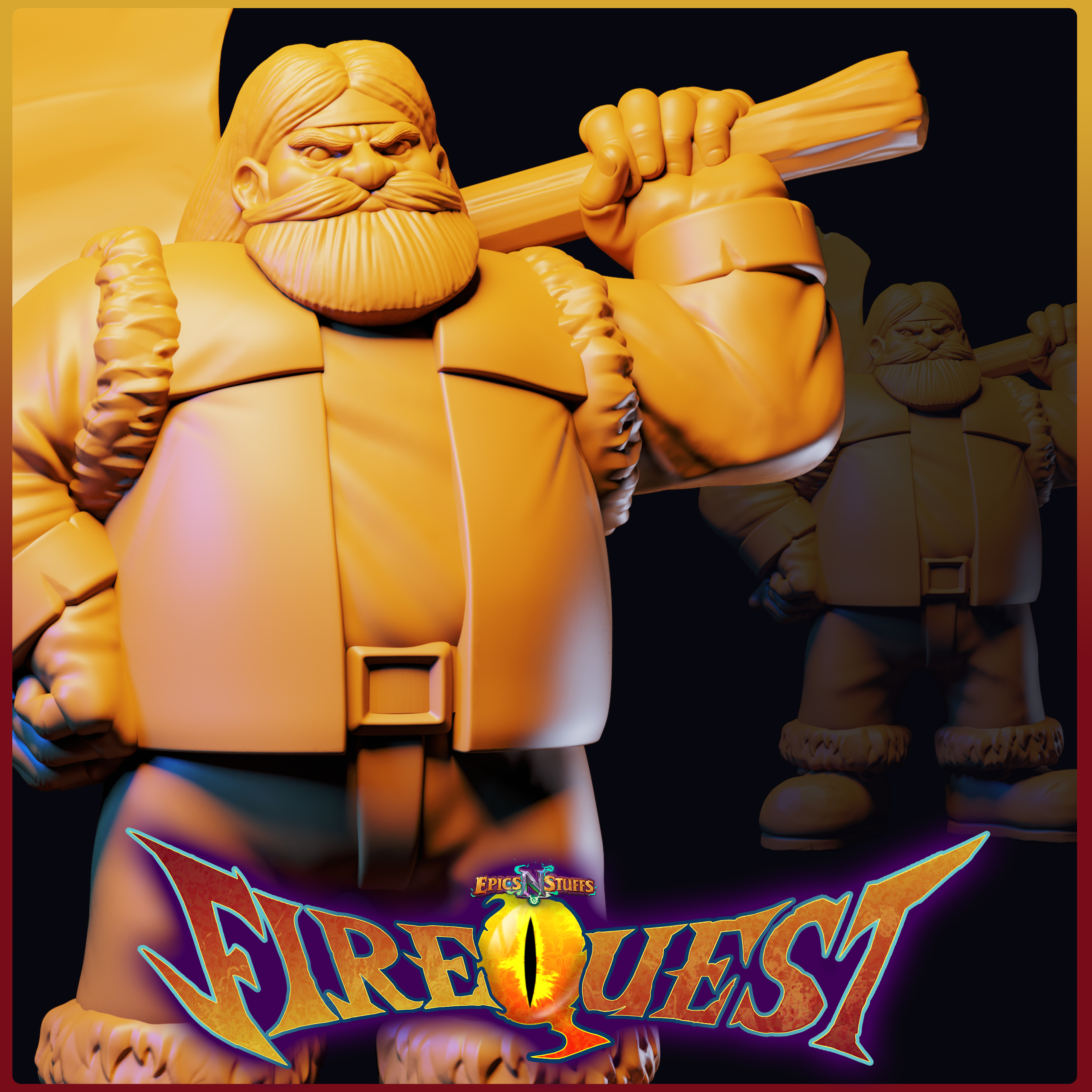 Logman, Fire Quest Statue - Pre-Supported